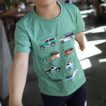 (clear cabin) slim cut in slim car boy short sleeve T-shirt pure cotton summer child hit bottom half sleeve shirt CUHK youngster