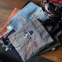 Stereomic kitten Japanese handbag cloth art cartoon girl hand carry bag IPAD bag small cloth bag cram bag