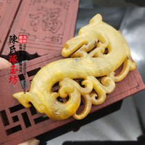 Antique jade ware Xiuyu made old dragon and phoenix with jade pendant dragon and phoenix Chengxiang jade pendant antique dragon and phoenix jade pendant ancient costume jade