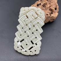 Ancient Playing Jade jade double sided Liao gold wire drawing jade pew ancient wind Han suit inlaid jade pendant sub-item pendant sweater chain hanging decoration clothes