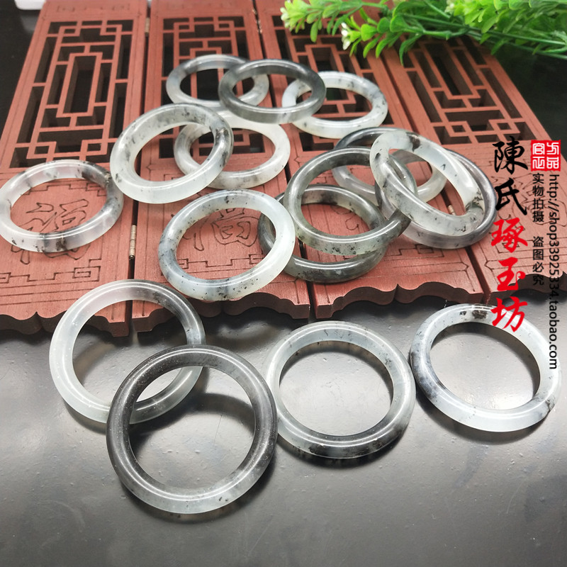 Xiu Jade Water Ink Float Flower Cirque casings Ring Yupei Yupei DIY handmade accessories Pendant Jade Ring Jade Accessories jade ring jade accessories