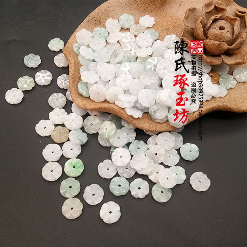 Natural Emerald Flower Accessories DIY Handmade Accessories Double-sided Flowers Hanging Rope Necklace Necklace Blossom