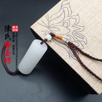 Outer material White Jade barrel beads hand rope White Jade barrel beads transfer beads Jade pings pendant pendant beads play