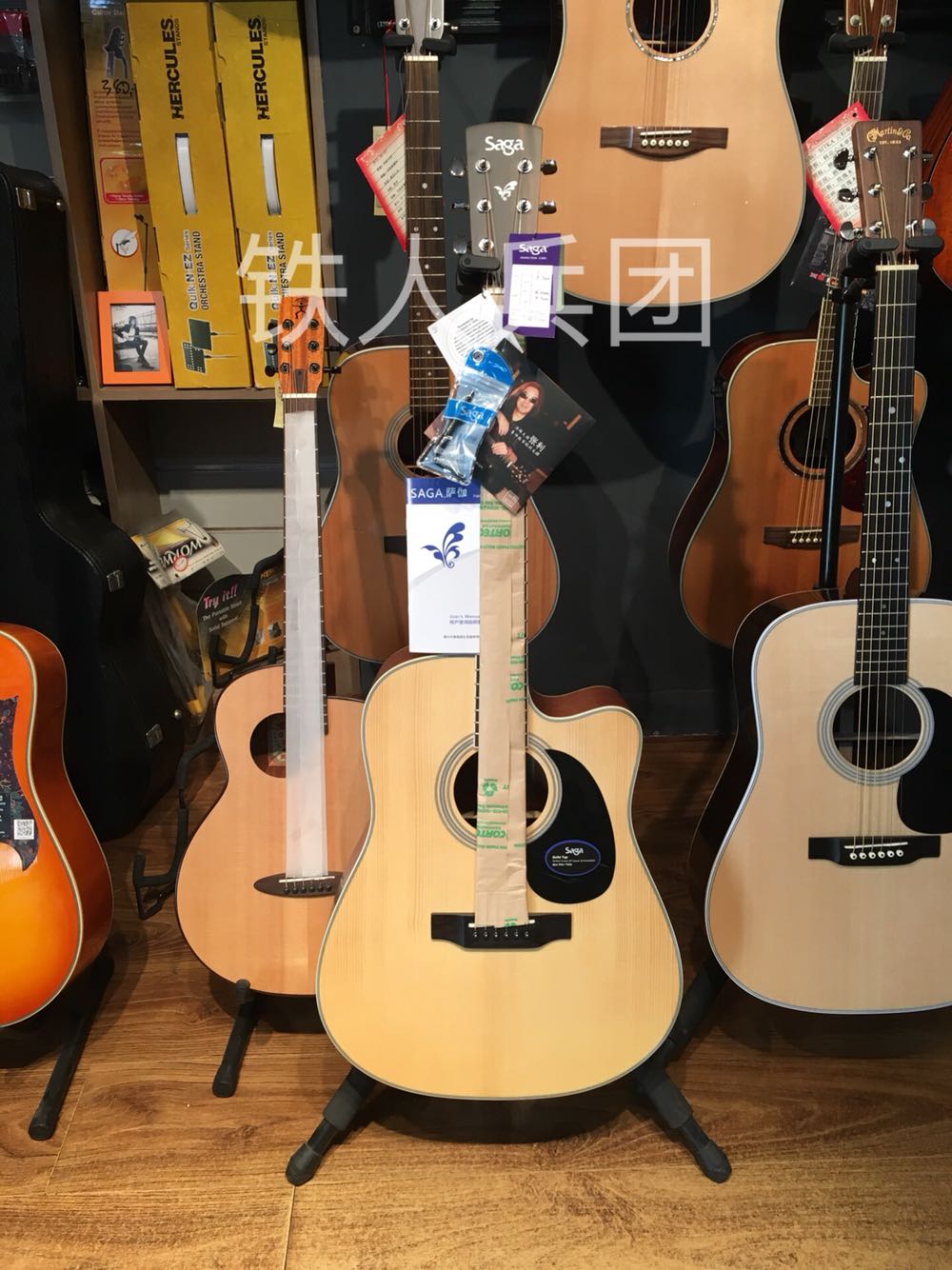 Saga Saqa SA700C SF700CE Beginners Veneer Ballad Guitar Deficiency Corner Electric Box Guitar