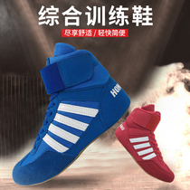 Four bars wrestling shoes boxing shoes Sanda shoes fighting combat shoes squat shoes hard pull shoes for men and women