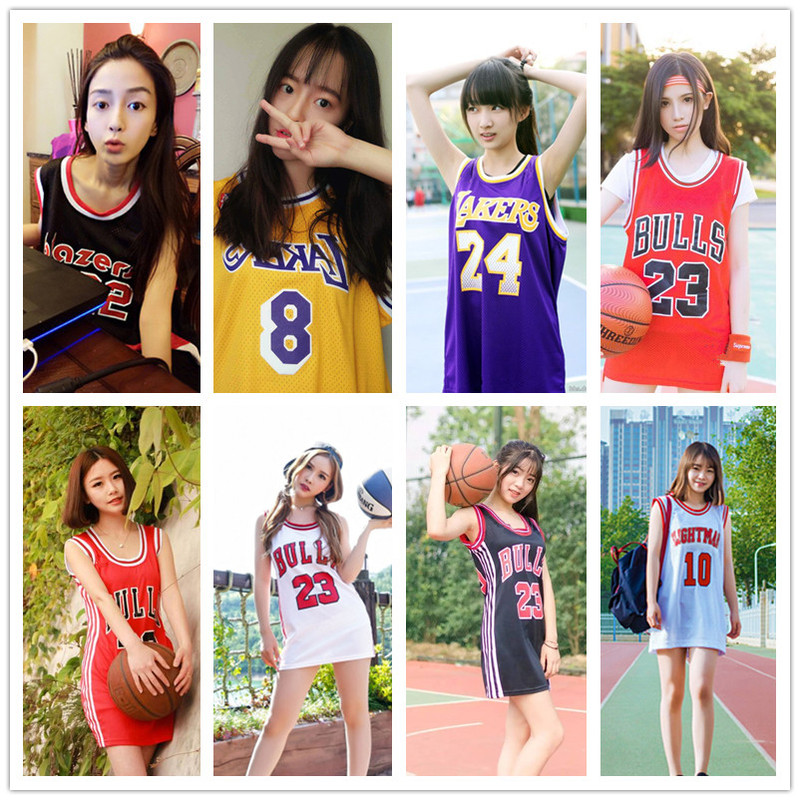 Women's Jersey Vest, Women's Basketball Uniform, Bf Style Sleeveless Loose Student T-Shirt Dress, Plus Size Digital Summer Women's Jersey Vest, Women's Basketball Uniform, Bf Style Sleeveless Loose Student T-Shirt Dress, Plus Size Digital Summer
