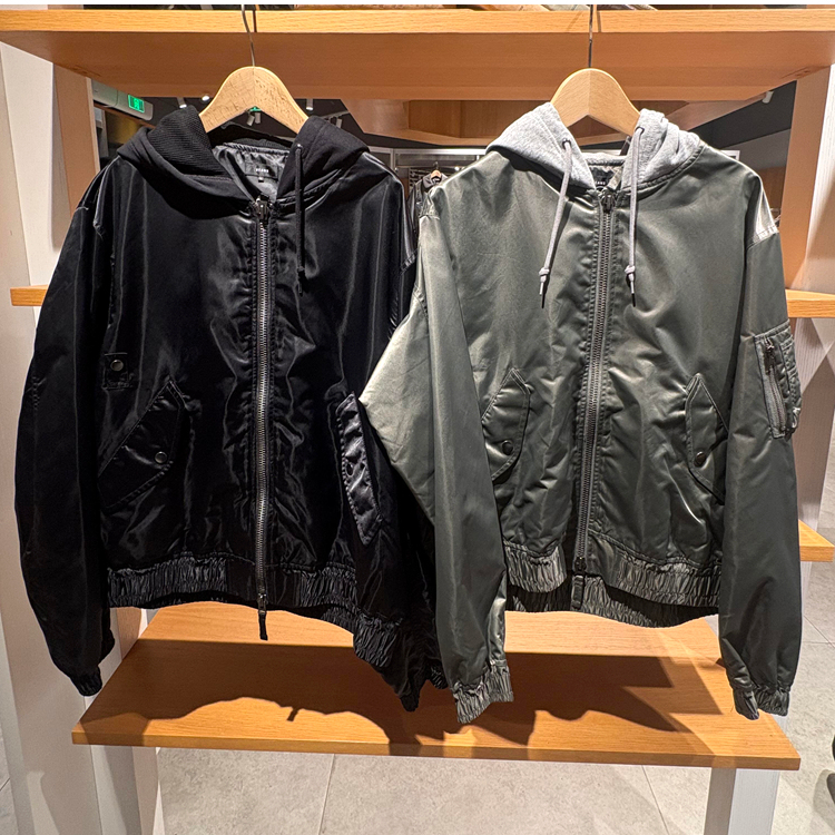 Japanese Beams Hooded Zip-Up Multi-Pocket Bomber Jacket for Men, 26 Spring/Summer, Authentic National Distributor
