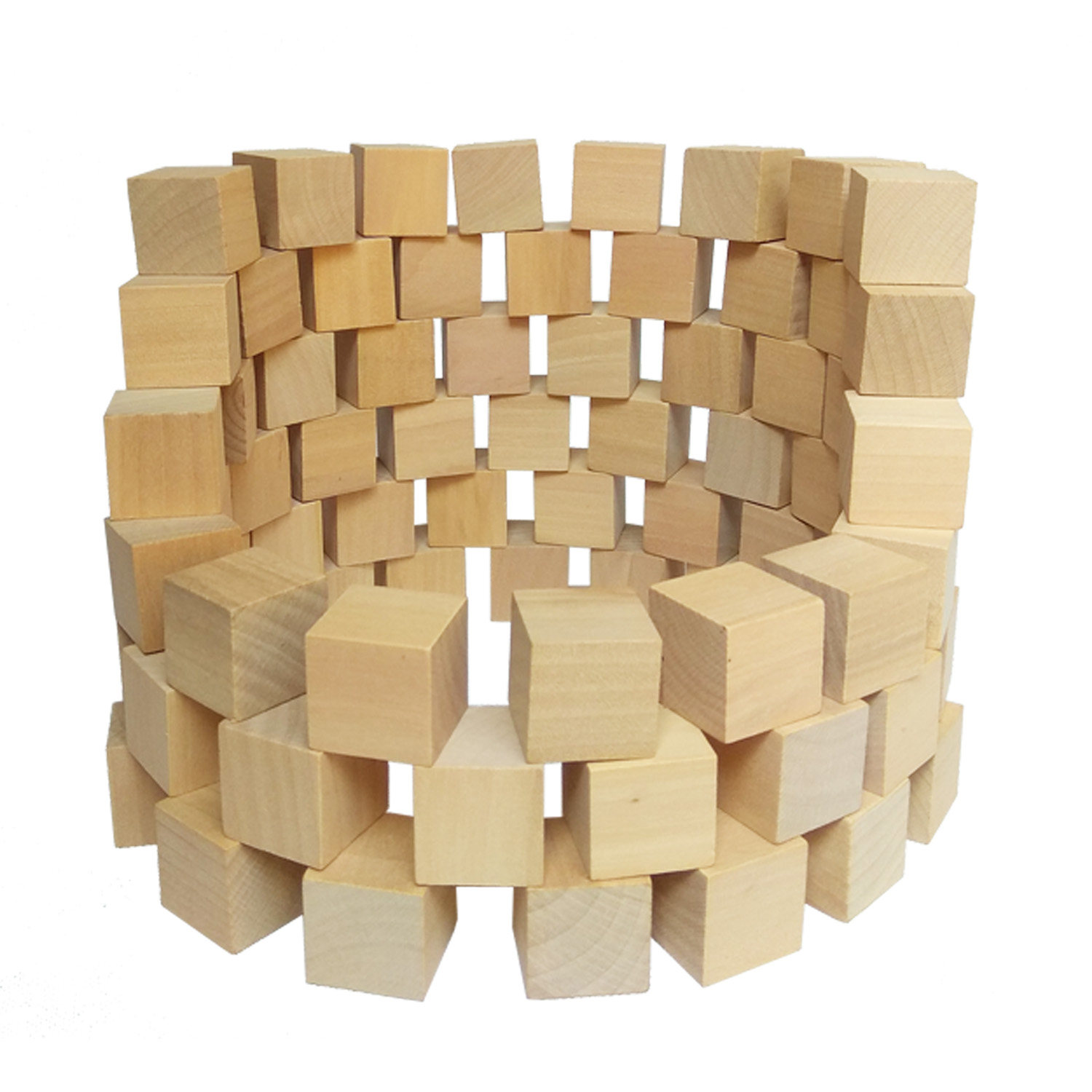 100 large pieces of wooden cube cube square building blocks toy kindergarten math teaching aids square