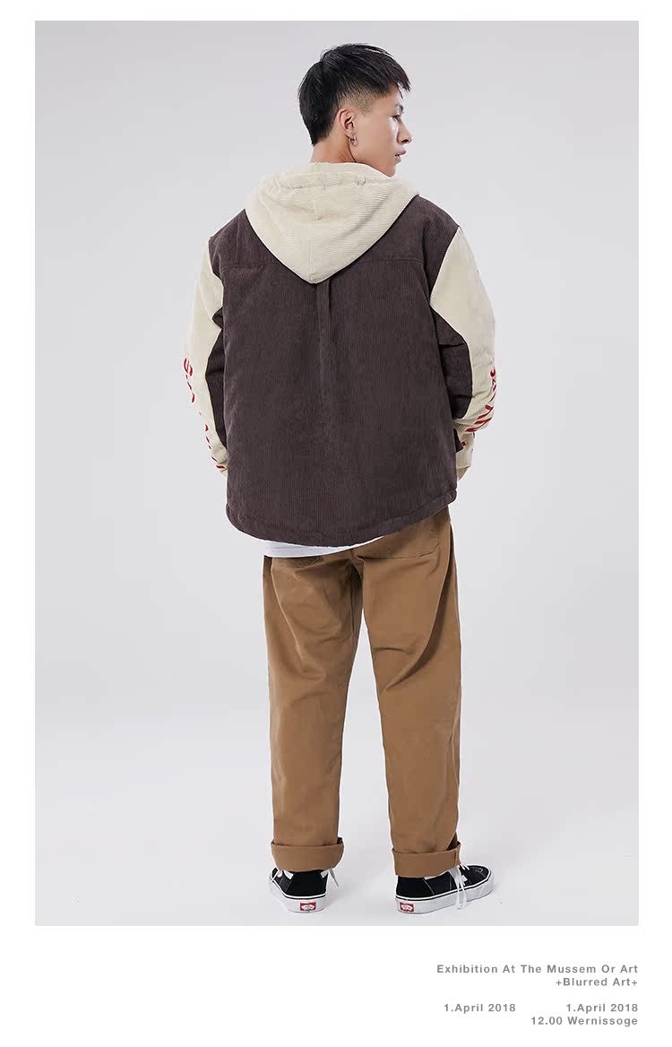 Áo trùm đầu màu Nhật Bản cotton nam 2018 mới dày ấm đôi vợ chồng mùa đông một nam và một nữ áo khoác áo khoác kaki nữ
