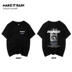 18SS Xu hướng đường phố Mỹ mùa hè lỏng lẻo đôi nam nữ hip hop với sinh viên thanh niên thương hiệu quốc gia áo thun áo phông nam Áo khoác đôi