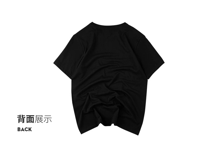 Áo thun ngắn tay màu trơn cổ tròn Mùa hè thanh niên buông thả hoang dã giản dị cotton đáy áo đơn giản nam nữ áo polo