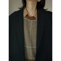 MMCC2022 springtime style retro style with sleeveless sleeve 100 lap curry waistcoat sweater vest woman