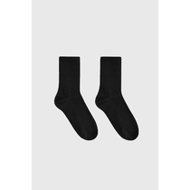 MMCC2022 spring in stock Sox fashion 100 lap pure color black Long Sox 3 double women