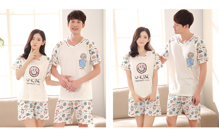 Pyjama mixte en Coton à manche courte - Ref 3005666 Image 77