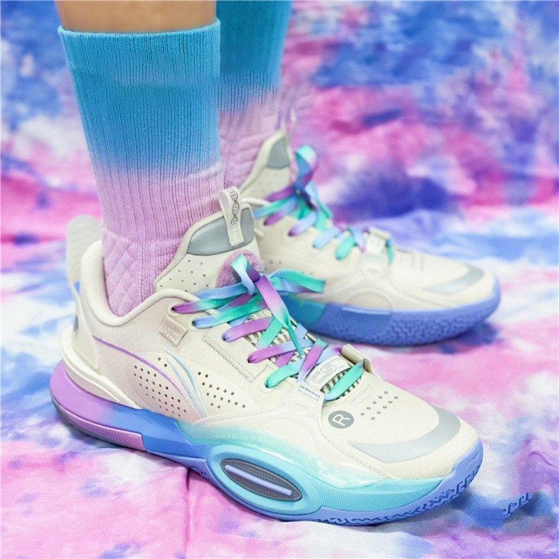 Li Ning Full City 10 Cotton Candy Basket Sneakers Shoes Men's Shoes Shiny 82022 Years Summer Shock Absorbing Cement Ground Real War Sneakers