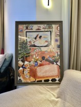 Customized puzzle solid wood frame retro black gold picture frame 300 500 1000 pieces various sizes factory direct delivery