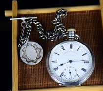 British antiques machines en argent poche montre de poche argent pur plaque de montre de poche - argent chaîne de montre fondateur