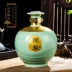 Lọ gốm 5 kg sóng nhuyễn chai rượu vang đỏ trắng lon rượu niêm phong xi lanh bộ ly uống rượu Rượu vang