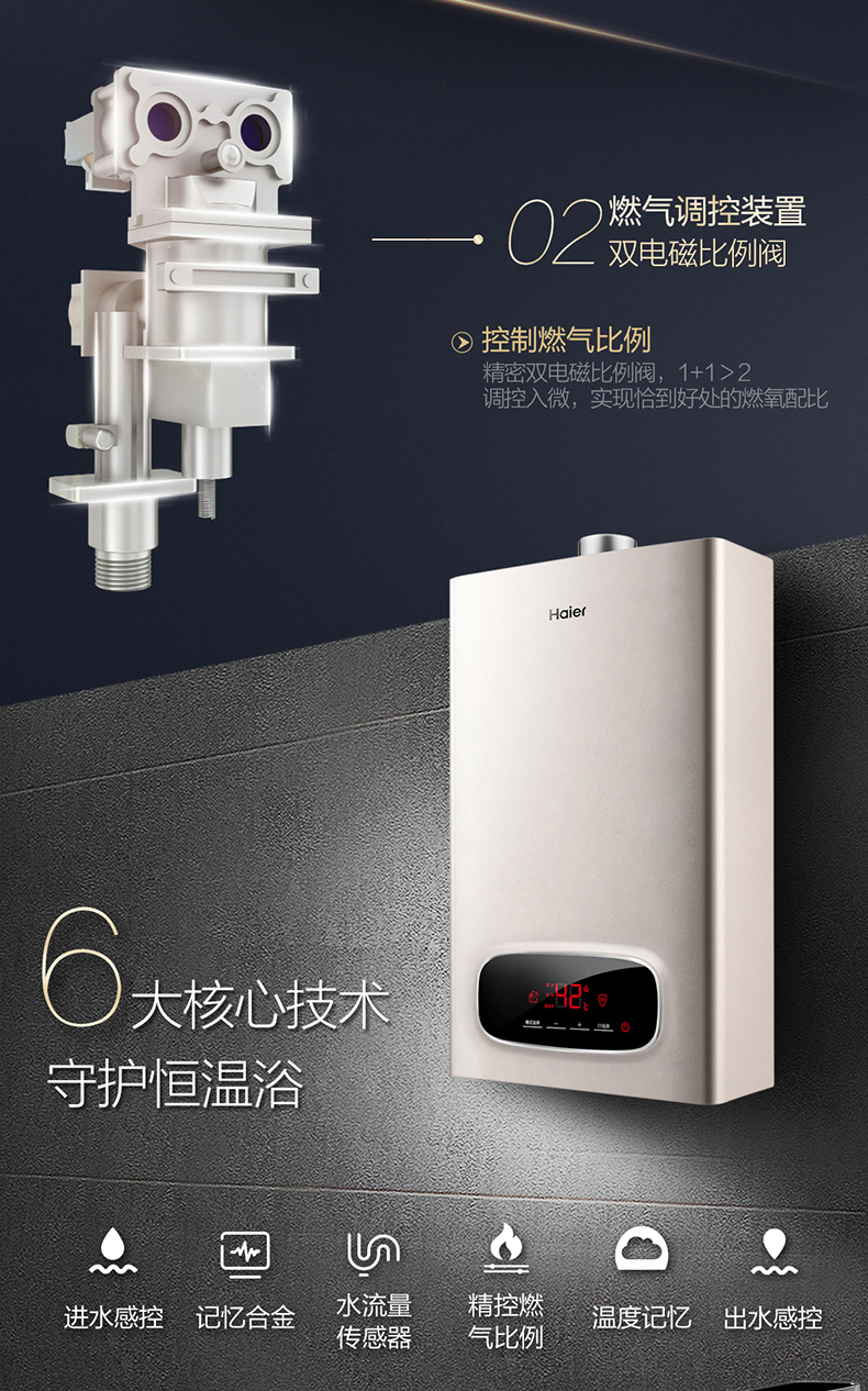 máy nước nóng năng lượng đại thành Máy nước nóng Haier Haier JSQ25-13WD6 (12T) 13 lít chống độc khí tự nhiên trong nước - Máy đun nước nước nóng