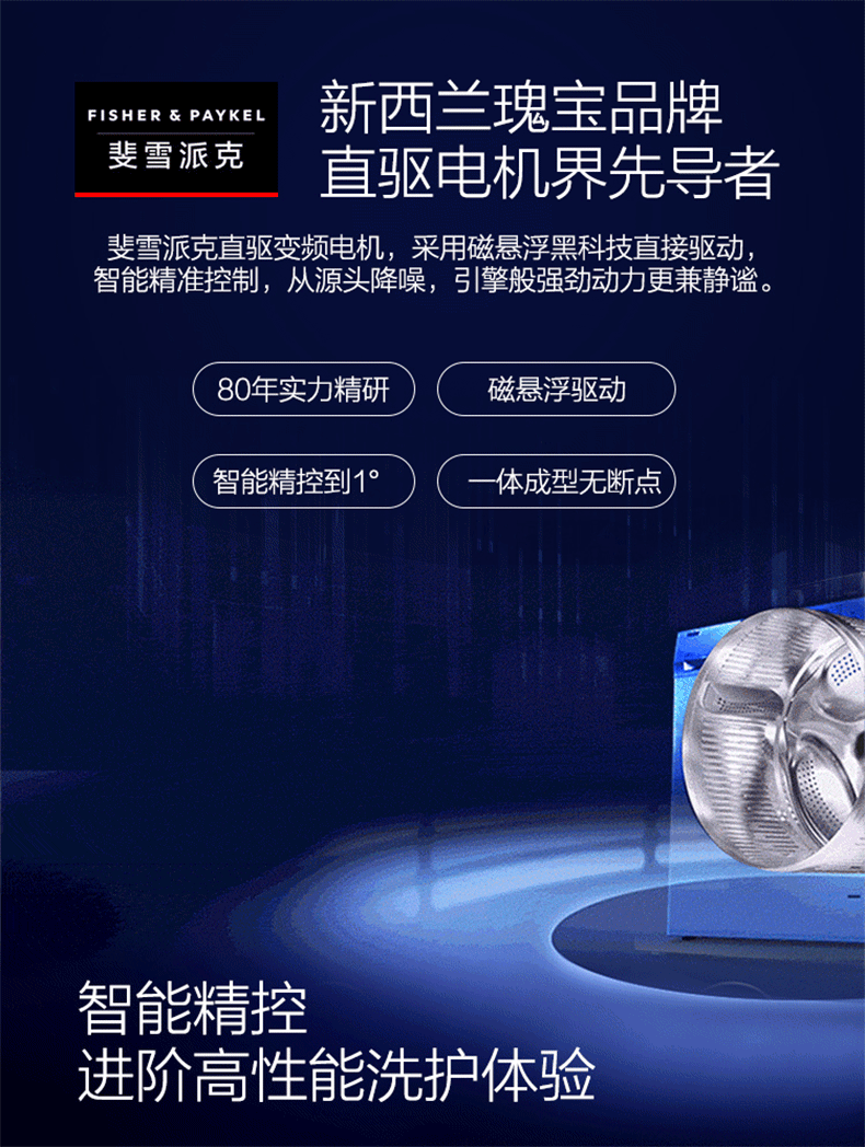 海尔 洗烘一体 直驱变频滚筒洗衣机 10公斤 一级能效 图6