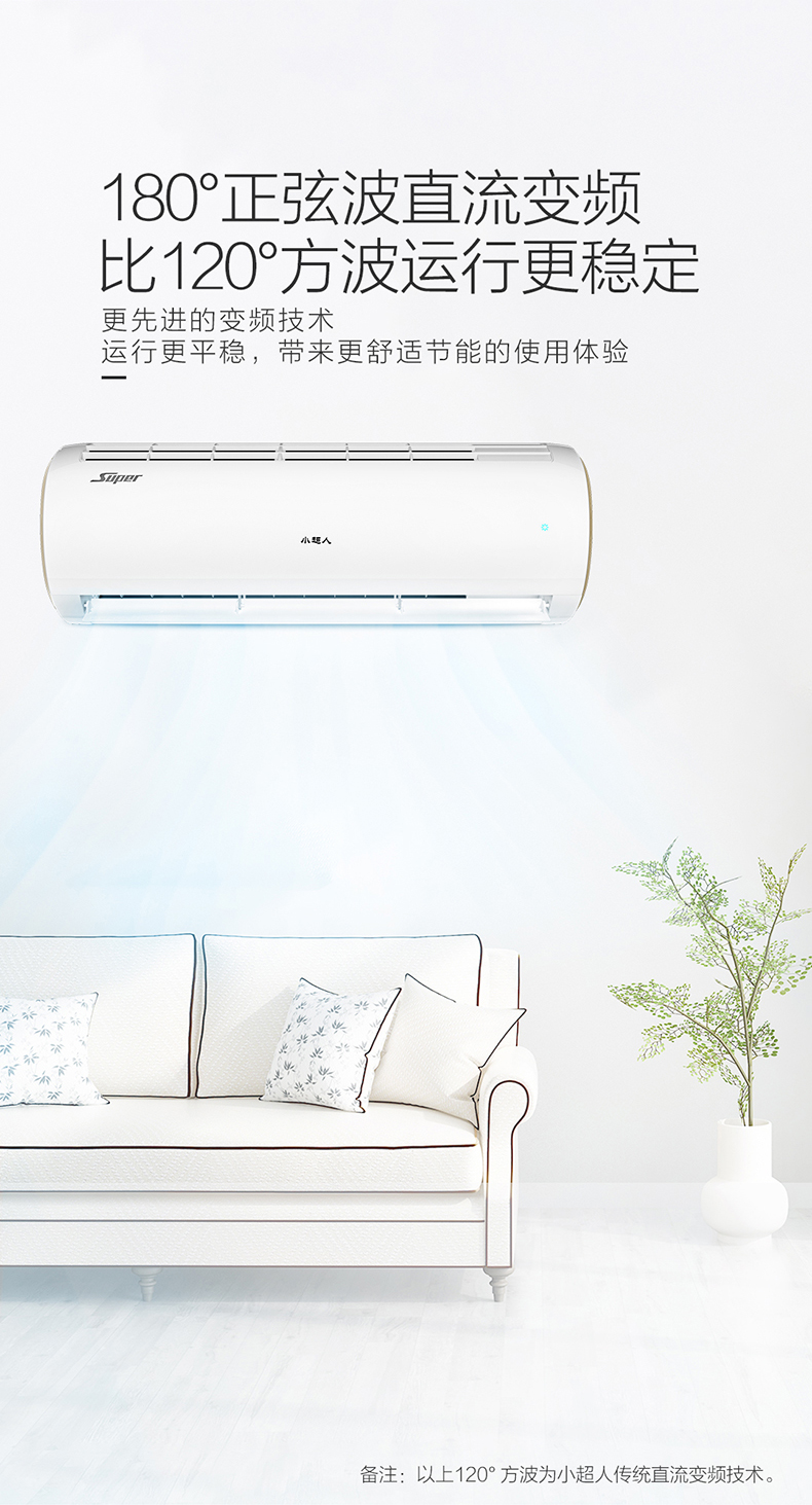 海尔小超人 小1.5匹 冷暖型 变频壁挂式空调 一级能效 图5