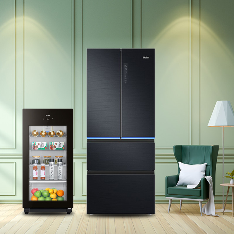 Haier Holrigrator Ice Bar 411 литр французский мульти -деревенский холодильник 137 -литровый дом использует ледяной батон