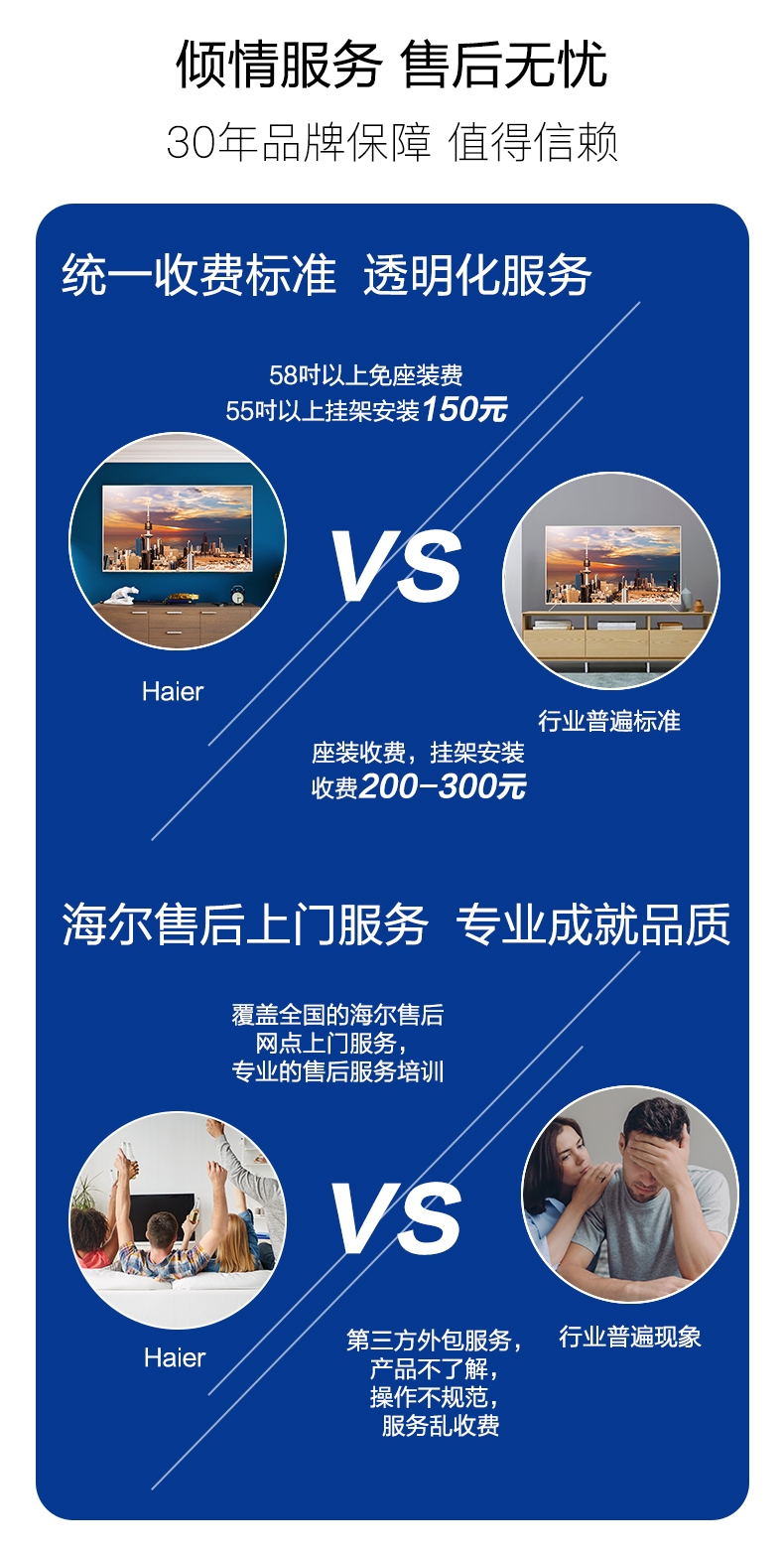 海尔 70英寸 4K超清语音智能电视 图19