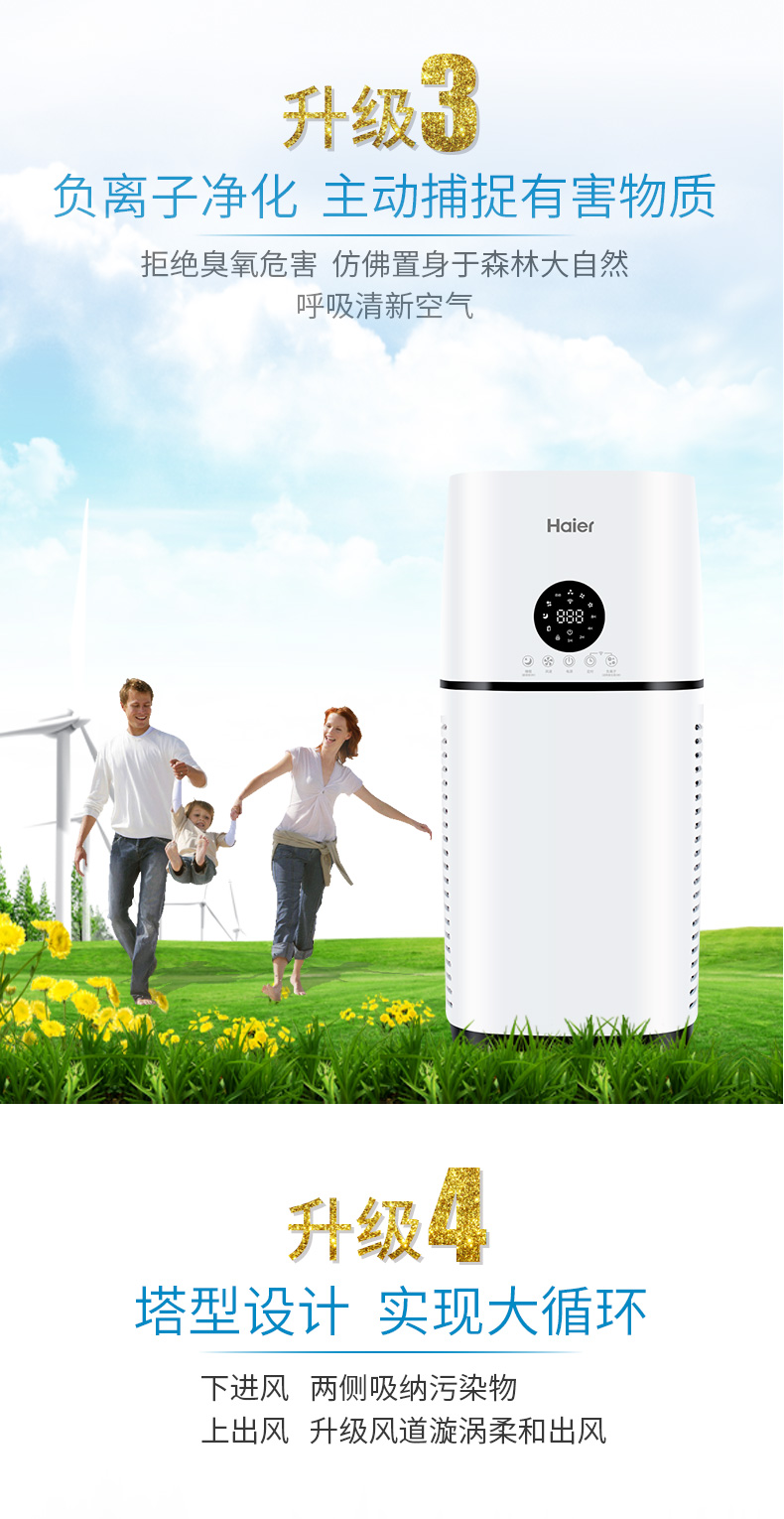 máy lọc không khí beurer KJ500F-EAA Haier máy lọc không khí gia đình ngoài formaldehyd 2.5 phòng ngủ thanh oxy ion âm trong nhà để đi máy lọc không khí mini cho phòng ngủ