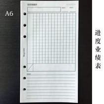 A6 loose-leaf notebook replacement core function paper work progress paper address book performance schedule