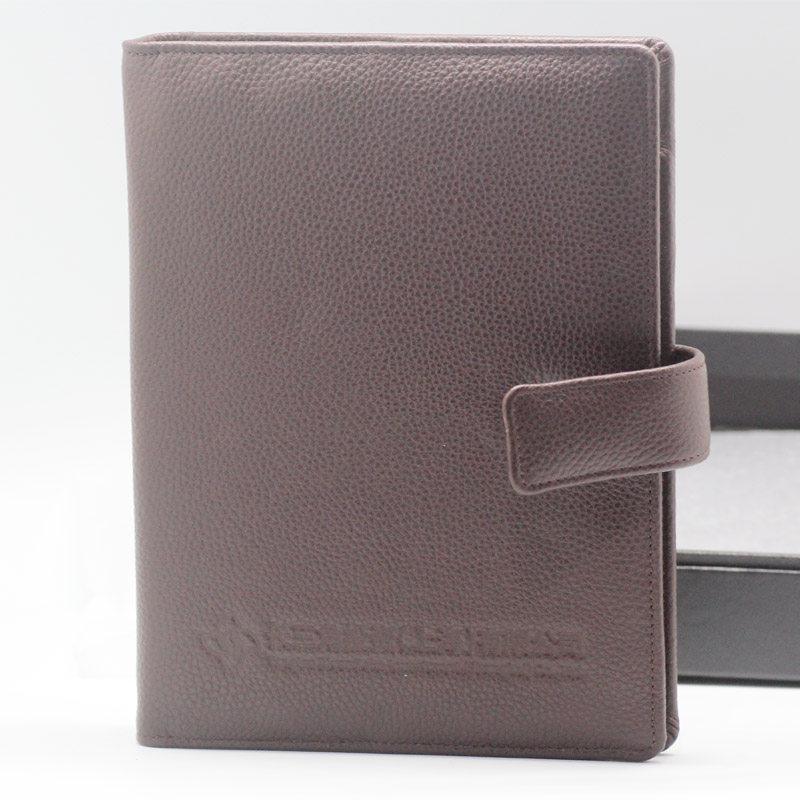 Business notepad loose-leaf book leather notebook first layer cowhide book genuine leather A5 cowhide loose-leaf