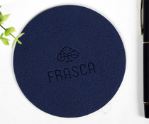 Personalized custom coaster small leather custom LOGO to enhance corporate image
