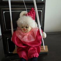 Sample Gallery Old Dirty Dolls Rustic Ceramic Rough Antique Circus Clown Doll Pink Mini