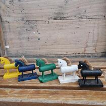  Consult before shooting to see the description of dilapidated French style old wooden hemp rope trojan horse is damaged