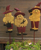  Export gardening decoration original wood carving flower arrangement garden small wooden group Pan-old