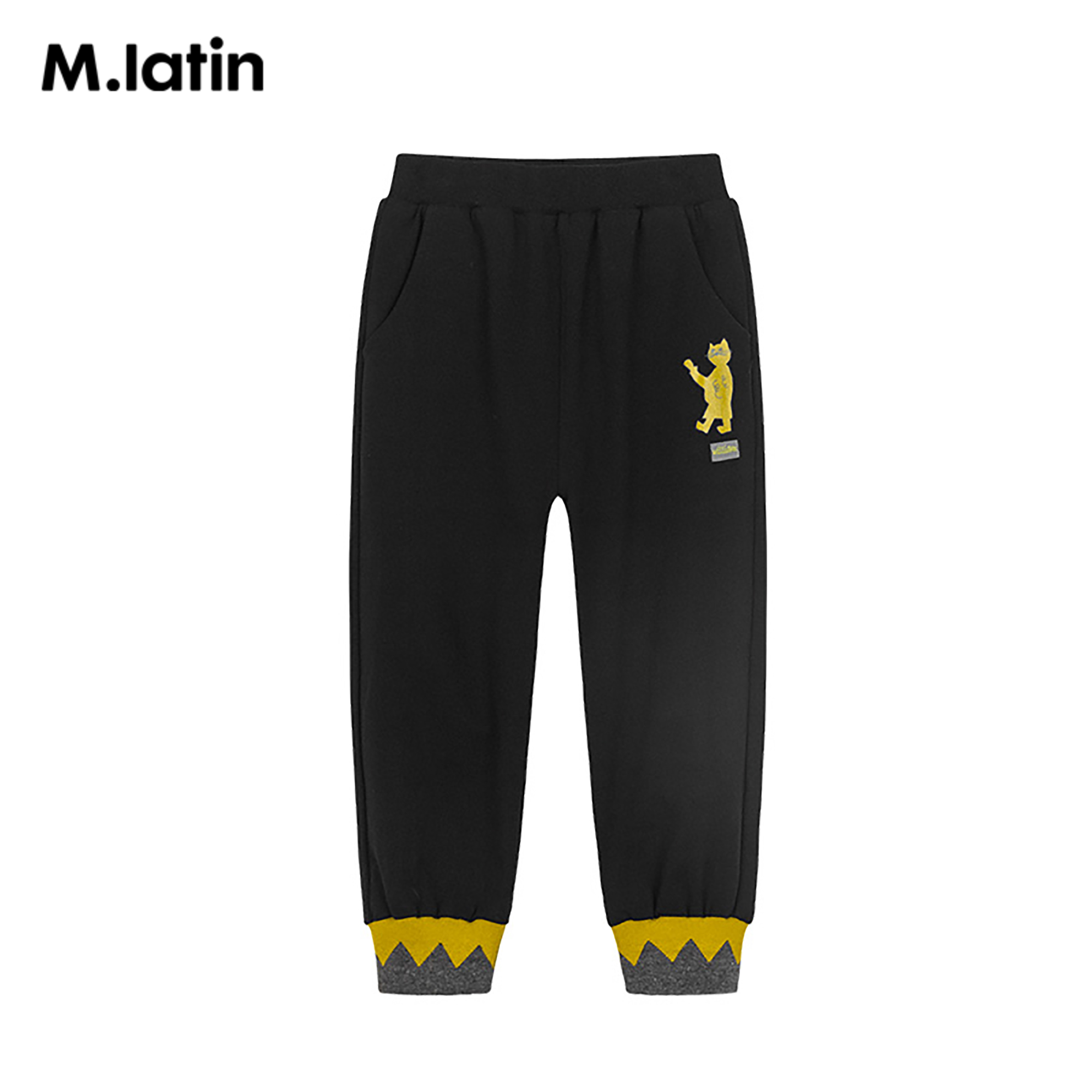 Saladin childrens quần 2020 mùa thu mặc quần truy cập ngẫu nhiên crotch màu cố định dệt mới đan quần.