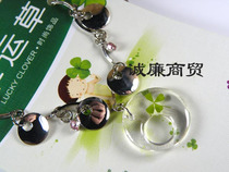 Europa Clover Series Ring Slim Transparent Pendant Metal Bracelet OSL063JS23B