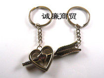 Alloy couple keychain Key ring Key chain One arrow through the heart 51390099