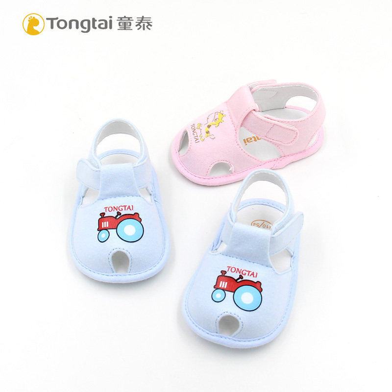 Tongtai baby toddler shoes summer new baby cloth shoes 0-12 months male and female baby soft bottom sandals