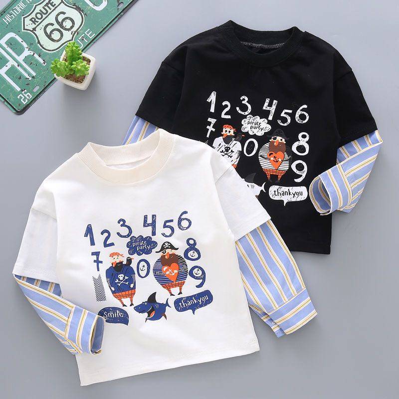 Spring and autumn Children's necropolis Children's clothing Han version of children male and female children Baby necropolis sportswear baby sportswear headcoat T-shirt