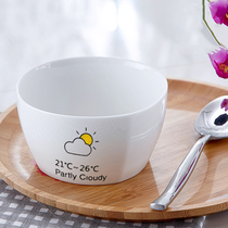 Girl heart home rice bowl cartoon ceramic bowl square Japanese set four family Bowl chopsticks personalized Creative Bowl