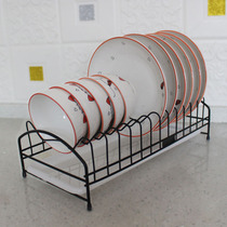 304 Stainless steel single layer dish universal shelf Rice bowl kitchen cabinet drawer Drain rack Black