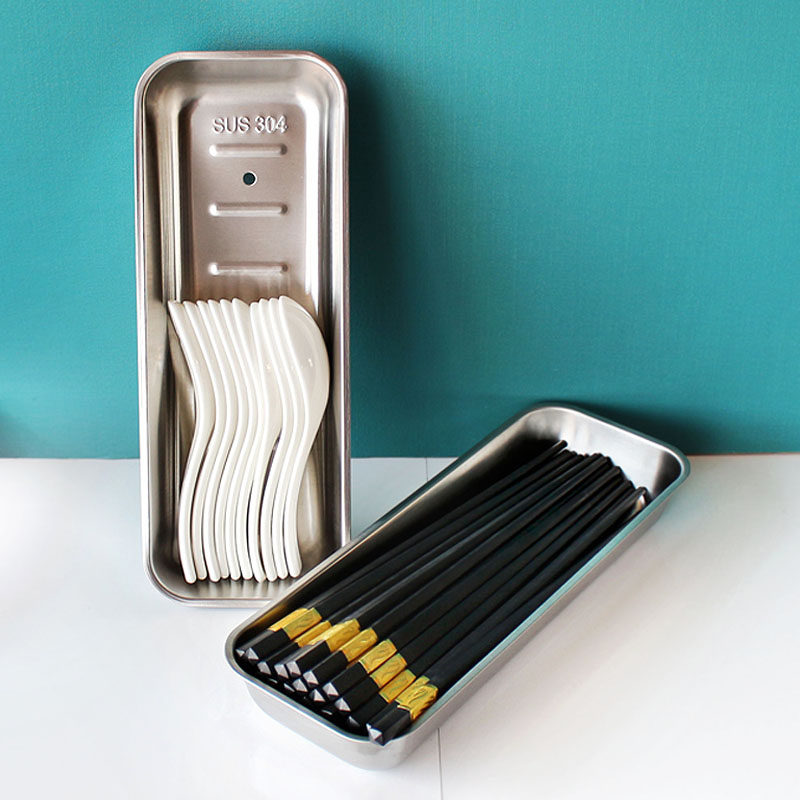 304 stainless steel chopstick containing box integrated oven Chopsticks Basket Knife Fork Chopstick Cage Drain Nursery Short