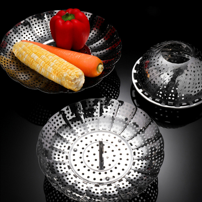 不锈钢折叠可伸缩蒸笼架 百变小蒸笼