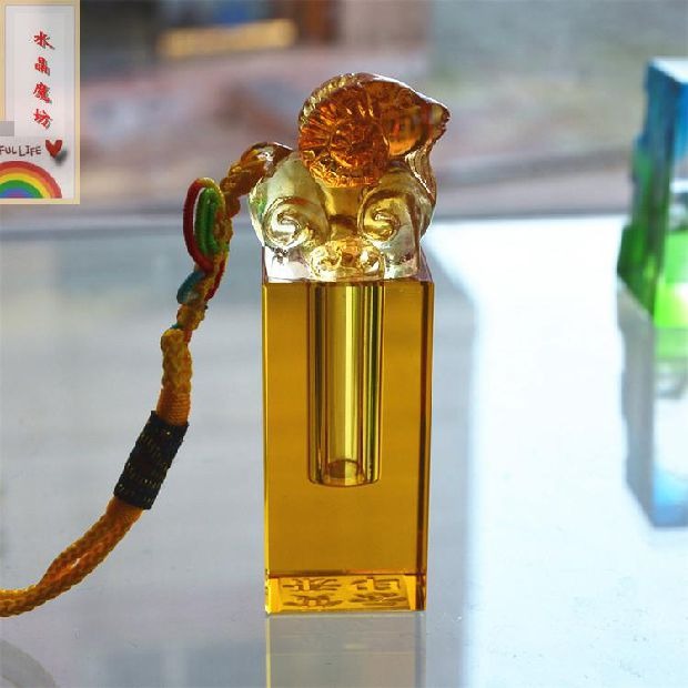 Cừu may mắn bé bé tóc lưu niệm tự làm món quà sinh bé bé tóc chương pha lê thủy tinh rốn - Quà lưu niệm cho bé / Sản phẩm cá nhân quà sinh nhật cho bé gái 5 tuổi