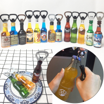 Creative simulation three-dimensional beer bottle beverage refrigerator sticker Suction magnet bottle opener Creative three-dimensional magnetic buckle bottle screwdriver