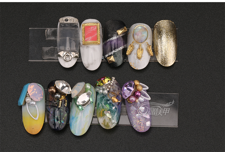 Cao trong suốt acrylic nail công cụ nail hiển thị các công trình hiển thị nail art bảng hiển thị 10 cái đồ làm móng