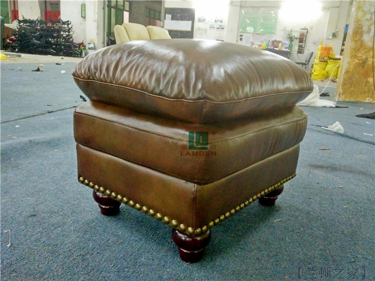 Langton đồ nội thất đơn giản sofa class Mỹ da sofa phòng khách trang trí đơn giản Châu Âu Châu Âu sang trọng nhỏ