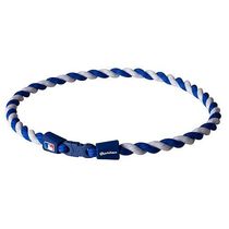 Phiten braided titanium collar 55CM blue and white green and white 2 colors