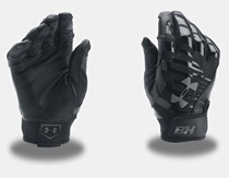 Clear UNDER ARMOUR Harper Hustle sheepskin strike glove Black