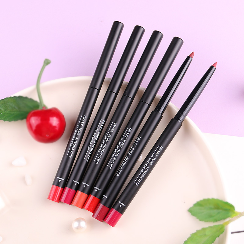 Automatic Swivel Lip Line Pen Waterproof Persistent Mouth Wire Pen Female Hook Wire Lip pen not stained with cup of mouth red beginners
